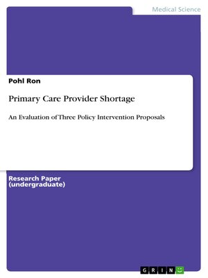 cover image of Primary Care Provider Shortage